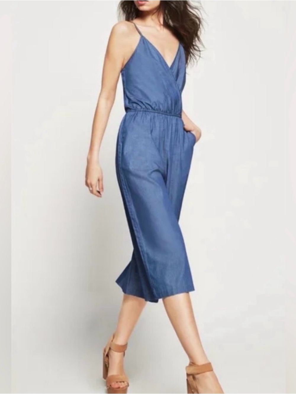 A New Day Blue Denim Wide Leg Jumpsuit 💙